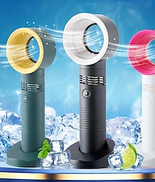 billiga -Bladlös handhållen fläkt – USB-laddningsbar tyst elektrisk fläkt för skrivbord eller resor turbo-design
