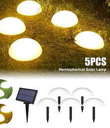 billige -led solar plen 5-i-1 led solar lys halvkule solar hage hage lys vanntett utendørs for gangvei villa bakken landskap