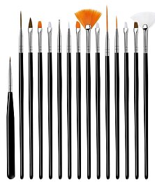 cheap -15pcs Fine Detail Paint Brush Set - Miniature Paint Brush For Detailing & Art Painting - Acrylic, Watercolor, Oil,Models, Airplane Kits, Nail Artist Supplies, Gift For Kids