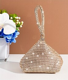 abordables -Sac de soirée à strass pour femme – pochette en cristal scintillant pour fêtes, mariages et événements formels