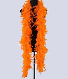 levne -Barevné peříčkové boa 6,6 ft peříčkové boa pro ženy pro flapper dívku královský den oranžový karneval taneční svatební párty halloweenský