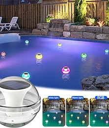 economico -3 modelli di luce galleggiante solare all'aperto rgb che cambia colore luce impermeabile piscina party ball lampade decorazioni per l'illuminazione dello stagno