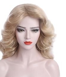 cheap -70s Feathered Wigs Disco Costume Blonde Natural for Women Party Fashion Accessory Carnival Wig
