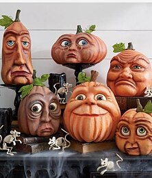 levne -halloween dýňová výzdoba podzimní výzdoba výrazné dýňové postavy rodina venkovní šílenec sada šesti kombinací uspořádání místa konání rekvizity pro vnitřní / venkovní párty