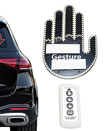 cheap -Middle Finger Gesture Light with Remote Middle Finger Car Light Truck Accessories Funny Car Accessories Ideal Car Gift