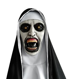 billiga -Den trollande Nunna Halloween Rekvisita Unisex Läskig kostym Halloween Halloween Enkla Halloween kostymer