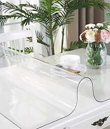 levne -měkký skleněný ubrus 1,5 mm PVC průhledný ubrus vodotěsný obdélníkový podložka na stůl kuchyňská podložka na stůl odolná proti olejům