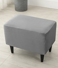 economico -fodera per pouf in velluto elasticizzato, protezione per sgabello pieghevole contenitore bordeaux, fodera morbida rettangolare con fondo elastico, fodera per pouf