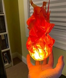 abordables -Bola de fuego flotante para decoración de fiesta de Halloween, decoración de escena con accesorios mágicos, regalo para decoración de escritorio, adorno para decoración de ventanas