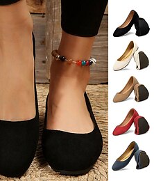 ieftine -Pentru femei Pantofi Flați Slip-On-uri Mărime Plus Size Pantofi de confort Zilnic Culoare solidă Toc Drept Vârf pătrat Modă minimalism Satin Loafer Roșu Vin Negru Alb