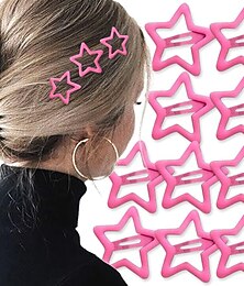 halpa -10 kpl vaaleanpunainen tähti hiusklipsit tytöille söpöt pienet hiusklipsit lapsille pentagrammi tähtipidikkeet hiuksiin metalliset hiusklipsit kawaii vaaleanpunainen hiusneula nappi hiusklipsit