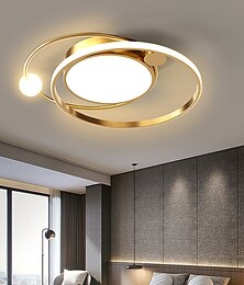cheap -LED Ceiling Light Round Design Ceiling Lamp Modern Artistic Metal AluminumStyle Stepless Dimming Bedroom Painted Finish Lights 110-240V ONLY DIMMABLE WITH REMOTE CONTROL