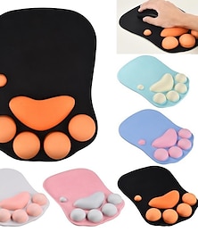 cheap -Ergonomic 3D Mouse Pad with Wrist Support Cute Cat Paw Soft Comfortable Silicone Wrist Rest Mice Mat Anti-Slip Wrist Pad for Computer Office Computer Game