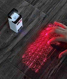 abordables -Proyección láser teclado láser virtual teléfono móvil bluetooth pantalla de proyección inalámbrica táctil infrarrojo oficina teclado portátil