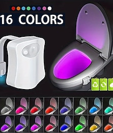 economico -Luce Notturna Per WC Con Sensore Di Movimento Pir Lampada Da Notte A Led Per Bagno 16/8 Colori Illuminazione Della Tazza Del Water Per Il Bagno Del Bagno