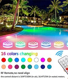 abordables -led piscine lumières submersible avec ventouse sous-marine piscine lumière ip68 aimant 13 led lumineux lampe rgb pour étang piscine aquarium