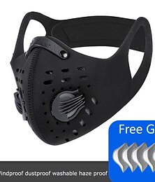 billige -motorsykkel maske ride støv maske pustende utskiftbare filter filter maske hengende ører maske
