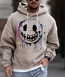 cheap -Men's Pullover Hoodie Sweatshirt Pink Blue Mint Green Orange Green Hooded Cartoon Graphic Prints Print Daily Sports 3D Print Streetwear Designer Basic Spring &  Fall Clothing Apparel Hoodies