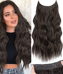 economico -Estensioni sintetiche Forcine Capelli sintetici Lungo Estensione capelli Con clip 1 pc Soffice Resistente al calore Per donna