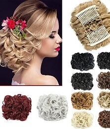 economico -splendida crocchia per capelli ricci updo - estensione dei capelli con clip a pettine elastico sintetico per le donne
