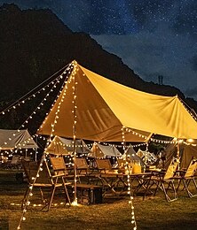 preiswerte -Solar Außen wasserdicht LED Kugelleuchte 6m/7.5m/12m für Garten Feiertag Camping Party Außen Dekoration 8 Beleuchtungsmodi 30/50/100LEDs