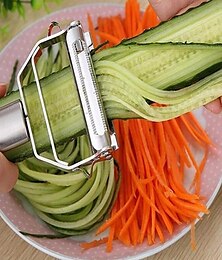 cheap -Peeler Stainless Steel Double Layer Multifunction Vegetables and Fruit Grater Home Kitchen Tool