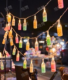 abordables -bouteille de vin guirlandes lumineuses oktoberfest batterie exploité10/20/40led guirlandes lumineuses vie d'été guirlandes lumineuses décor pour la maison chambre cour patio mariage fête
