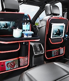 abordables -Accessoires de voiture organisateur universel de sièges de voiture avec plateau porte-tablette rangement multi-poches automobiles intérieur rangement rangement