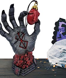 economico -mano di dio berserk di halloween, statua della figura della paura, ornamento in resina artigianale anime, figurina scheletro di halloween, regalo giocattolo da scrivania artigianale per collezioni di fan decorazioni per la casa