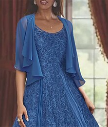 economico -scialli per ospiti di nozze avvolgere le donne impacchi per la madre puro elegante chiffon a mezza manica impacchi da sposa con balze per la festa primaverile&amp; estate