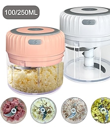 levne -250ml mini elektrický sekáček na česnek stroj na drcení zázvoru drtič chilli zeleniny kuchyňský nástroj robustní odolné nabíjení přes USB