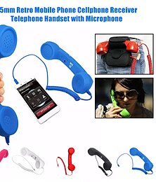 cheap -Telephone Handset Radiation Receiver Headset Classic Retro 3.5mm Mini Mic Interface Speaker Mobile Phone Call Receiver For iPhon