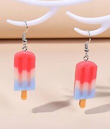 economico -Per donna Orecchini a goccia Classico Prezioso Di tendenza stile sveglio Cartone animato Coreano Dolce Resina Orecchini Gioielli Rosa / Rosso / Verde Per Strada Regalo Per eventi Graduazione Festival