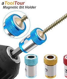 cheap -Magnetic Ring Cross Phillips Screwdriver Bit Holder 6.35mm 1/4 Universal Alloy Anti-corrosion Strong Magnetizer Power Hand Tool