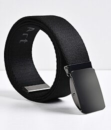economico -Per uomo Cintura tattica Cintura in tela Nero Bianco Tela Liscio Da tutti i giorni Per uscire Fine settimana