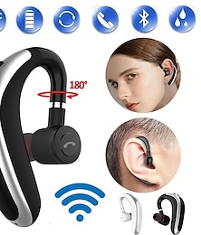 Недорогие -беспроводная гарнитура bluetooth 5.0 водонепроницаемая спортивная bluetooth-гарнитура бизнес-наушники с ушным крючком наушники для вождения дальнобойщика наушники с шумоподавлением с микрофоном для