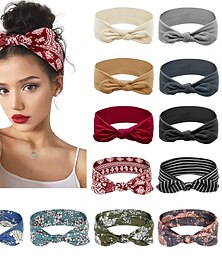 economico -1pc fasce per capelli per le donne fascia elastica per capelli copricapo fascia annodata orecchie di coniglio turbante moda sport accessori per capelli carini