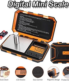 お買い得  -デジタルミニスケール 200 グラム/0.01 グラムポケットスケール 50 グラム校正重量 lcd バックライト付きディスプレイ電子スマートスケール