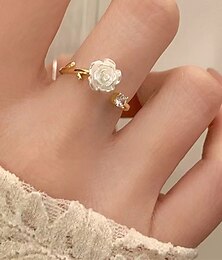 abordables -Femmes Bagues Mode Extérieur Fleuri Bague