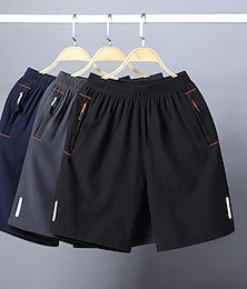 billiga -Herr Atletiska shorts Aktiv Shorts Casual shorts Snörning Elastisk midja Ficka med blixtlås Ensfärgat Andningsfunktion Snabb tork Kort Ledigt Dagligen Utekväll Stylish Enkel Svart Blå Microelastisk