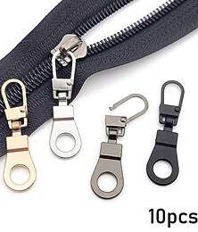 זול -10 יחידות לשונית משיכה של ראש רוכסן מתכת הניתנת להסרה לתיקון חורים קטנים במגפי נעלי מטען ואביזרי תליון משיכה לראש רוכסן מיוחדים