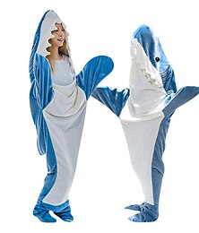 abordables -Tiburón Disfraz de carnaval Traje de cosplay Kigurumi Manta Adulto Hombre Mujer Estilo lindo Navidad Carnaval Mardi Gras Disfraz de carnaval fácil