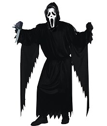 cheap -Scream Death Ghostface Cosplay Costume Mask Kid's Adults' Men's Women's Boys Girls' Horror Scary Costume Party Stage Halloween Carnival Mardi Gras Easy Halloween Costumes