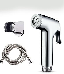 economico -spruzzatore per bidet per wc con tubo da 1,5 m, testina spray abs portatile a parete, set per la pulizia del pannolino shattaf per l'igiene personale