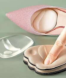 preiswerte -2 Paar Damen halbe Einlegesohlen High Heels Pads Rückenaufkleber Gel Schmerzlinderung Einlegesohlen Anti-Rutsch Schuheinlagen Pad Fersenschutz