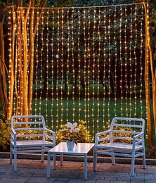 cheap -Solar LED String light Outdoor Fairy Lights Garland for Window Christmas Light Decoration 3x3M for Patio Garden Curtain Rooftop Lamp