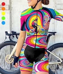 levne -Dámské Cyklodres a kraťasy Krátký rukáv Horská cyklistika Silniční cyklistika Fialová Růžová Modrá Grafika Jezdit na kole Prodyšné Rychleschnoucí Spandex Sportovní Grafika Oblečení