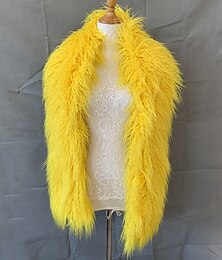 voordelige -Damesomslag Cape Elegant Casual / Dagelijks Mouwloos Imitatiebont Bruiloftsomslagen Met Pure Kleur Voor Bruiloft Lente
