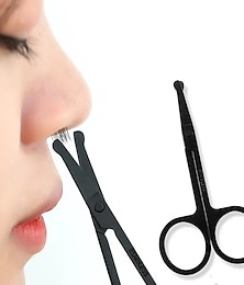 billiga -näshår sax rostfritt stål runt huvud skönhetstrimmer näshårtrimmer bärbar ergonomi näshårklippare