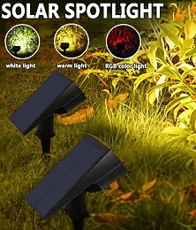 billige -solenergi utendørs sti spotlights - 7led vanntett hagelandskapslampe, solenergi spotlight for hage og tredekorasjon